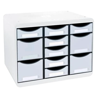 Afbeelding van Exacompta, Opslag van documenten, Ladebox STORE BOX MULTI 313740D 11 laden lichtgrijs