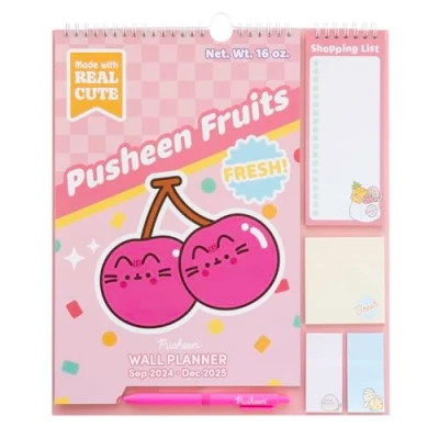 Afbeelding van Grupo Erik Familiekalender 2024 2025 Pusheen van september tot december familieplanner met haak