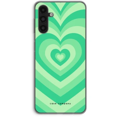 Afbeelding van Case Company® hoesje geschikt voor Samsung Galaxy A04s Hart Groen Soft Cover Telefoonhoesje Bescherming aan alle Kanten en Schermrand