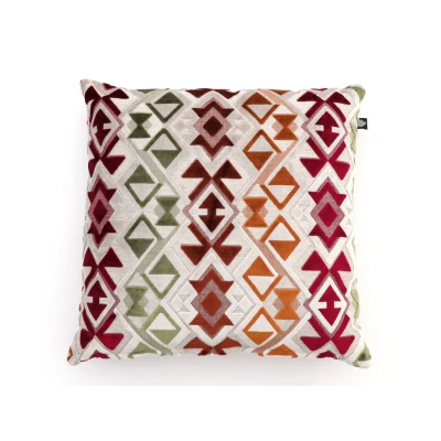 Afbeelding van Hartman Sierkussen 50x50cm groen/oranje/rood/roze