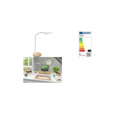 Image de CEP Lampe de bureau LED FLEX Silva, chêne/blanc