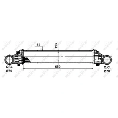 Afbeelding van Intercooler, inlaatluchtkoeler NRF 30509