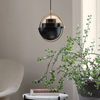 Afbeelding van Gubi hanglamp Lite, Ø 36 cm, chroom/zwart