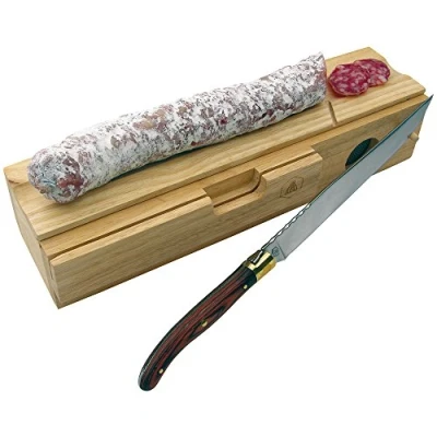 Afbeelding van Laguiole worstensnijplank met mes