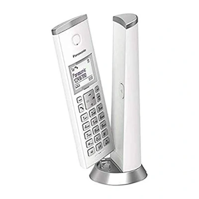 Image de Panasonic KX TGK210 Téléphone sans fil avec ID d&#039;appelant DECT\GAP (conférence) à trois capacité d&#039;appel blanc
