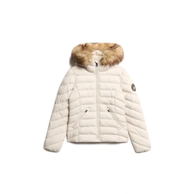 Afbeelding van Superdry FUJI FAUX FUR HOOD PADDED JKT Dames Jas Maat S