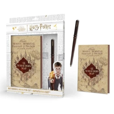 Afbeelding van Harry Potter Premium Marauders Map a5 Notitieboek en Toverstaf Pen Set