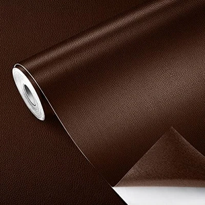 Afbeelding van GELAISI 60 x 200 cm Lederen reparatie patch, zelfklevende PU leder patch kit voor het repareren en renoveren van banken, handtassen, meubels, autostoelen (1 rol bruin)