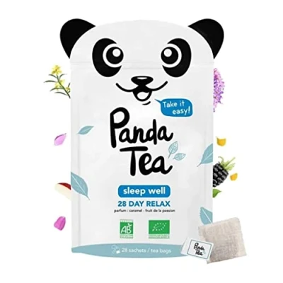 Afbeelding van Panda Tea Sleep Well Infusion geur karamel passievruchten, 28 zakjes