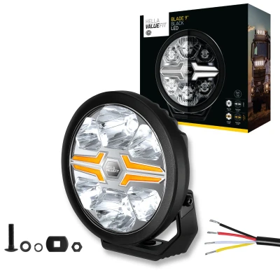 Afbeelding van Hella LED Verstraler Blade 9&quot; Zwart Wit/Oranje Positielicht Ref 50