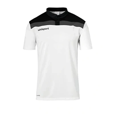 Afbeelding van Uhlsport Offense 23 Polo Heren Wit / Zwart Antraciet Maat: 4XL