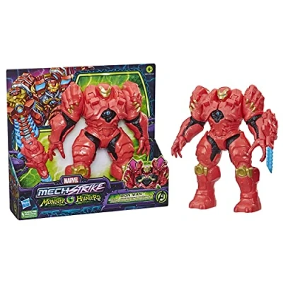 Afbeelding van Marvel Hasbro Avengers Mech Strike Monster Hunters Hunter Suit Iron Man Toy Luxe figuur op schaal 20 cm, vanaf 4 jaar, meerkleurig (F5073)