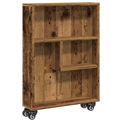 Image de vidaXL Chariot de rangement étroit vieux bois d&#039;ingénierie855230