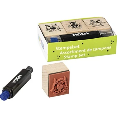 Afbeelding van HEYDA 204888696 houten stempel, 8 x 4,5 2,5 cm, 3 stuks