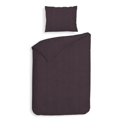Afbeelding van Heckettlane Spina Dekbedovertrek Eenpersoons 140x200/220 cm Blackberry Wine