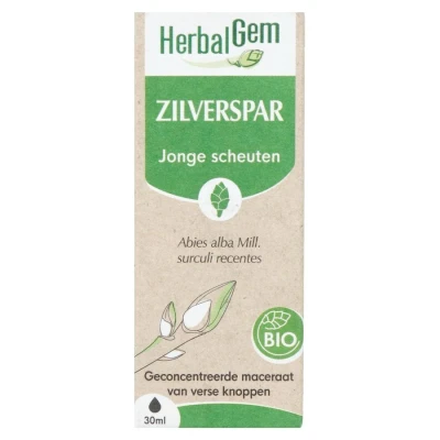 Afbeelding van HERBALGEM Moedermakeraat Biologische Pectinespar Voedingssupplement Gemmotherapie Concentraat Vers Bud Extract Voor Botgezondheid Veganistisch 30 ml