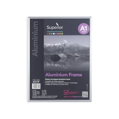 Afbeelding van Seco fotolijst A1 zilver geborsteld aluminium 11mm frame SE ALA1 SV
