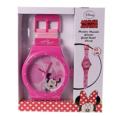 Image de montre murale Minnie Mouse 92 x 18 cm filles rose