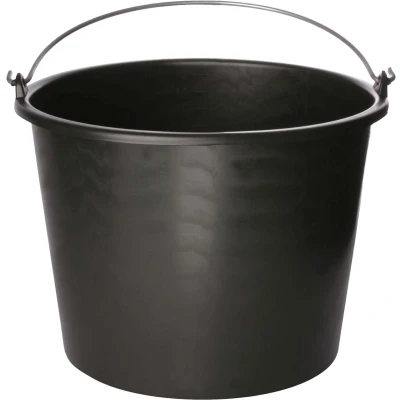 Afbeelding van Emmer Bouwemmer 12L Zwart Robuust Bucket Professional Emmers deksels