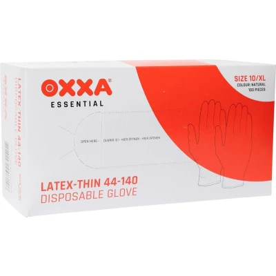 Afbeelding van M safe 4140 disposable latex handschoen 100 stuks 8 m, naturel