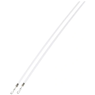 Afbeelding van GARDINIA Trekstang voor gordijnen en draperieën, met metalen haken, set van 2, lengte 100 cm, kunststof, transparant