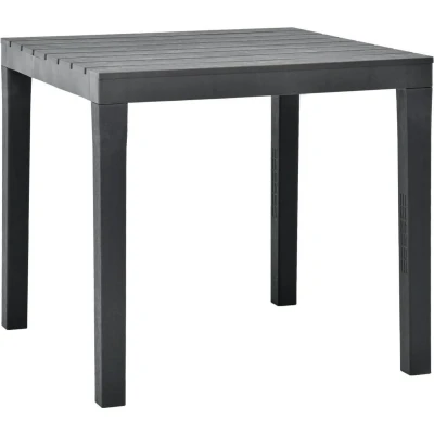 Afbeelding van Tuintafel 78x78x72 cm kunststof antraciet