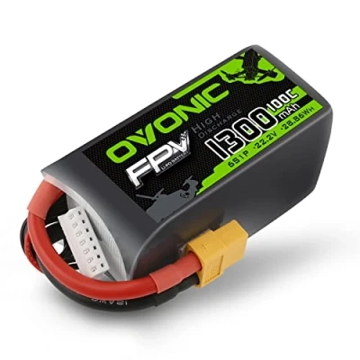 Afbeelding van OVONIC 6s Lipo Batterij 1300mAh 100C 22.2V FPV met XT60 aansluiting voor Racing RC Quadcopter Helikopter Multi Motor Vliegtuig Hobby DIY (1 stuk)