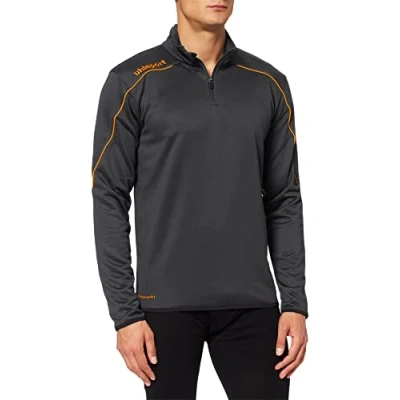 Afbeelding van uhlsport Stream 22 1/4 Zip Trainingstop voor heren, zwart/neonoranje