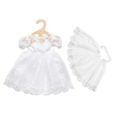 Afbeelding van Heless Poppenkleding Trouwjurk Meisjes 28 35 Cm Wit 3 delig