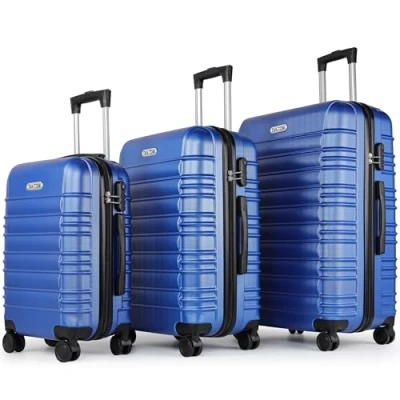 Afbeelding van TAN.TOMI Kofferset 3 Delig 95L Handbagage + 65L +41L Ruimbagage Cijferslot Reiskoffer Trolley Koffer met Wielen Hmelsblauw