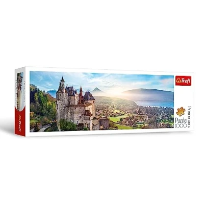 Afbeelding van Trefl Puzzels 1000 Panorama&quot; Kasteel van Menthon, Frankrijk&quot;.