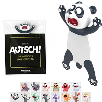 Afbeelding van KXT Grappige 3D bladwijzer Originele AUTSCH! Cartoon dieren grappig cadeau voor kinderen en volwassenen (panda)