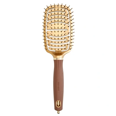 Afbeelding van Olivia Garden Expert Care Nylon Haarborstel Gold &amp; Brown