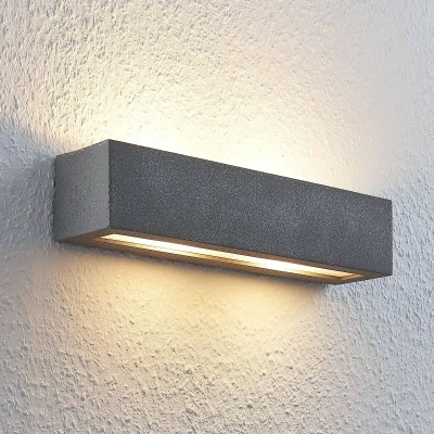 Afbeelding van Lindby wandlamp 2lichts Beton H: 7.5 cm G9 grijs