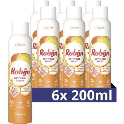 Afbeelding van 6x Robijn Dry Wash Spray Original 200 ml