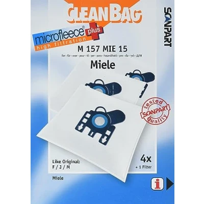 Image de Scanpart cleanbag m 157 mie 15 lot de 4 sacs pour aspirateur