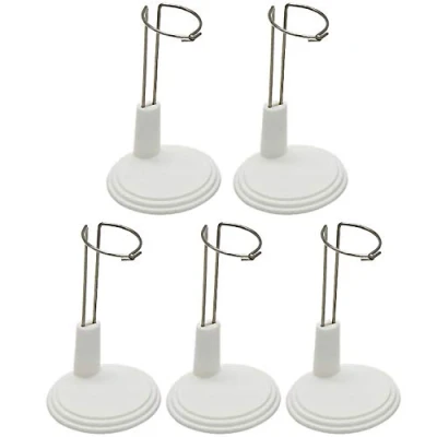Afbeelding van POFET 5 stuks witte verstelbare poppenstandaard voor Amerikaanse poppen van 4 6 inch en displaystandaard babypoppen