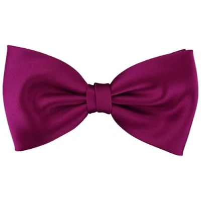 Afbeelding van TigerTie Voorgebonden vlinderdas strik in effen + geschenkdoos, magenta, One Size