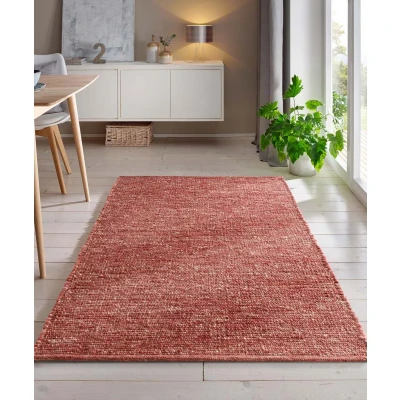 Afbeelding van Wollen Tapijt/Vloerkleed Bokn Rood 160x230 Cm 100% Wol