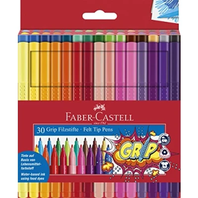Afbeelding van Faber Castell Fc 155335 30 Viltstiften Grip Doos 6 Stuks