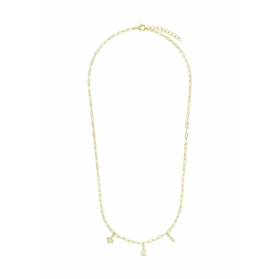 Afbeelding van Amor 2039275 Damesketting met hanger van 925 sterling zilver glas, 42 + 3 cm, grijs, geleverd in geschenkdoos, Glas