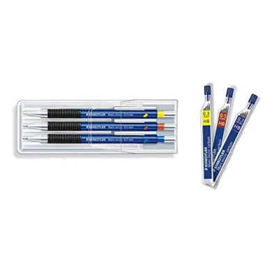 Afbeelding van Staedtler, Set van 3 Marsmicro vulpotloden 0,3 0,7, kleurrijk, met HB 0,5 en 0,7