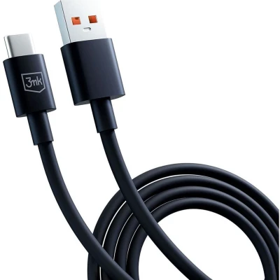 Afbeelding van 3mk Hyper Cable Black Kabel USB A naar C 60W 3A 1.2m