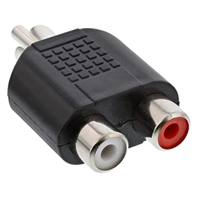 Afbeelding van InLine 99310 RCA stekker naar 2 aansluiting audio adapter
