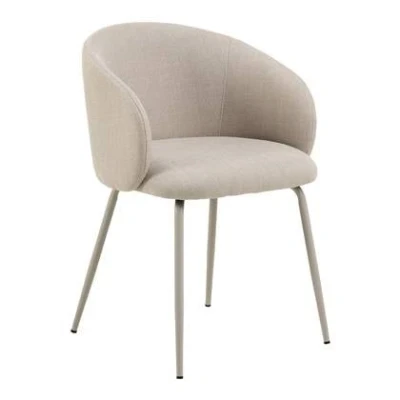 Afbeelding van Hjem Interiors Nora Eetkamerstoel met Armleuning Beige/Grijs