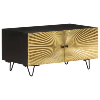 Afbeelding van Salontafel 90x50x45 cm massief mangohout