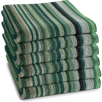 Afbeelding van DDDDD keukendoek Over the rainbow 50x55 cm Green 6 stuks