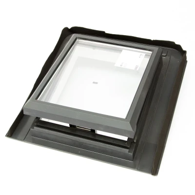 Afbeelding van Ubbink Purilan euro dakraam grijs dubbel glas EXCLUSIEF pan indekdeel 440x550