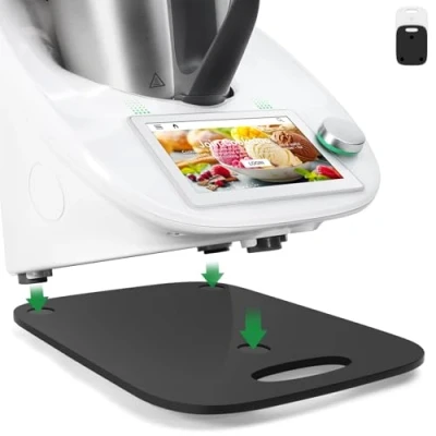 Afbeelding van Inwee Schuifplank voor Thermomix TM6 TM5, glijplank van acryl, snel bewegend skateboard Thermomix, veilig, stabiel, accessoires (zwart)