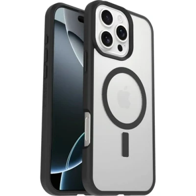 Afbeelding van OtterBox React mit MagSafe (Apple iPhone 16 Pro Max), Smartphonehoes, Transparant, Zwart